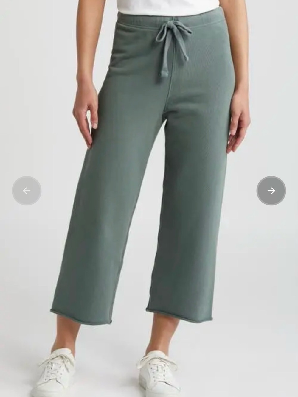 $198 FRANK & EILEEN Catherine Crop Wide Leg Sweatpants Rosemary XS